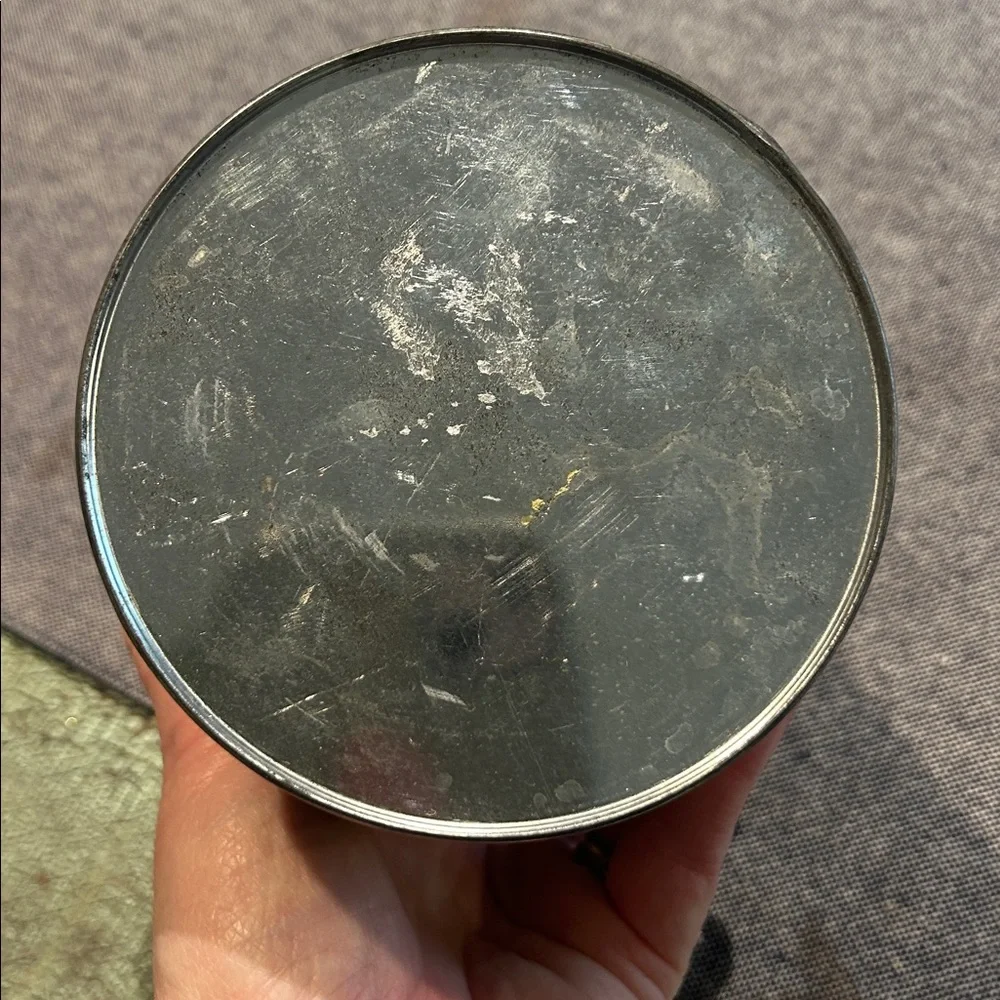 Vintage German Nürnberg Lebkuchen Tin Blue Gold Folk Art Canister